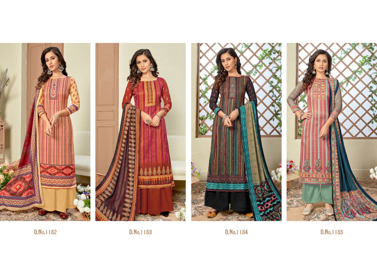Bipson Shaneel 4 Woollen Pashmina Printed Ethnic Wear Ready Made Collection